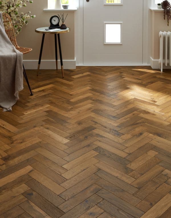 Artisan Herringbone Golden Oak